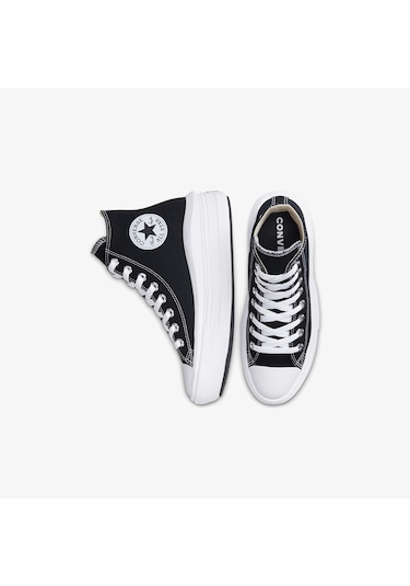 Converse Chuck Taylor All Star Move Platform Hi Unisex Siyah Sneaker Düz 568497c Siyah