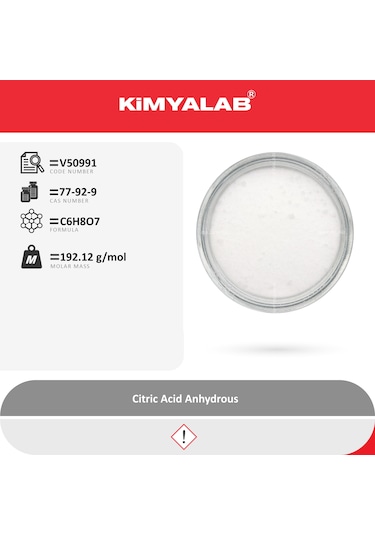 Kimyalab Sitrik Asit Susuz 500g - Farma Kalite