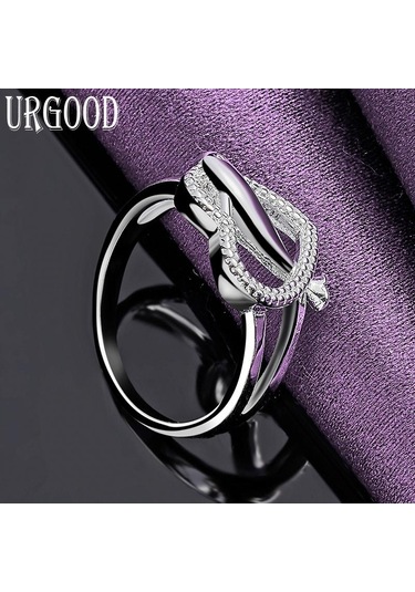 925 Ayar Gümüş Aaa Zirkon Yunus Kalpli Yüzük Moda Takı 10