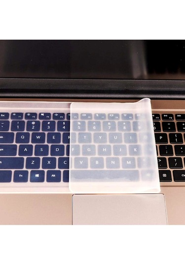 Silikon Klavye Kılıfı, Şeffaf Film, 15-17 İnç Dizüstü Bilgisayar, Notebook, Netbook, Chromebook İle Evrensel Olarak Uyumludur Şeffaf