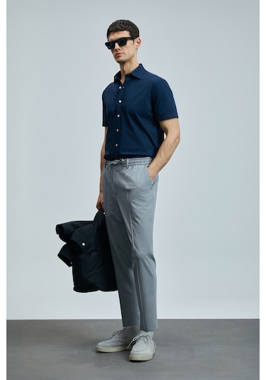 Lufian Erkek Sımon Smart Slim Fit Chino Pantolon 111190337 Gri Gri