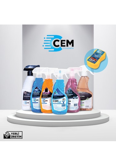 Cem Car Care Mega Oto Bakım Seti 6'lı  + Yıkama Süngeri