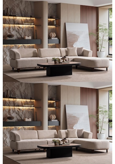 Dante Modüler Köşe Koltuk Takımı Krem