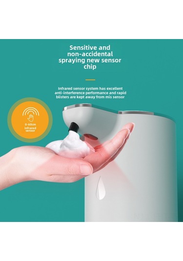 Hangfox Duvar Montajlı Otomatik Sensorlu Kol Yıkama Makinesi - 1200mah Pil, Safety Sertifikalı, Kol Yıkama Ve Temizleme İçin Kullanılır Beyaz