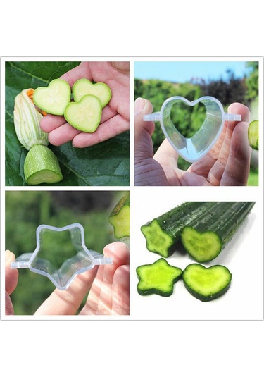 Lebihmurah 3464 Plastik Salatalık Büyüme Şekillendirme Kalıp Kalp/yıldız Meyve Şekillendirme Büyüyen Kalıp Güneş Işığı Süper Mağaza