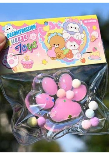 Şeffaf Kedi Patisi Taba Sukuşi Stres Oyuncağı Yumuşacık Jel Oyuncak Skuşi Squishy Diğer