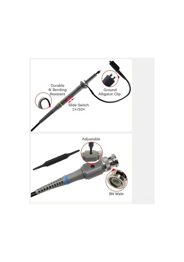 Trendooze Seti Probları Prob Osiloskop Osiloskop Kelepçe İle Birlikte 100mhz Bz