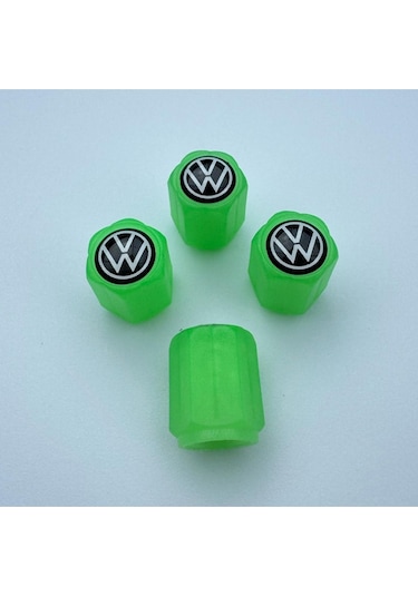 Volkswagen Caddy İle Uyumlu Logolu Yeşil Fosforlu Gece Parlayan Sibop Kapağı