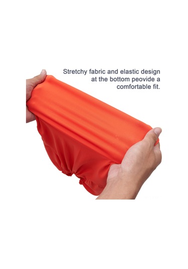 Geeksen Kedi Postoperatif Koruyucu Giysi - Dört Ayaklı, Esnek Kumaş, Yara Yalama Engeli - Turuncu, M Bedeni