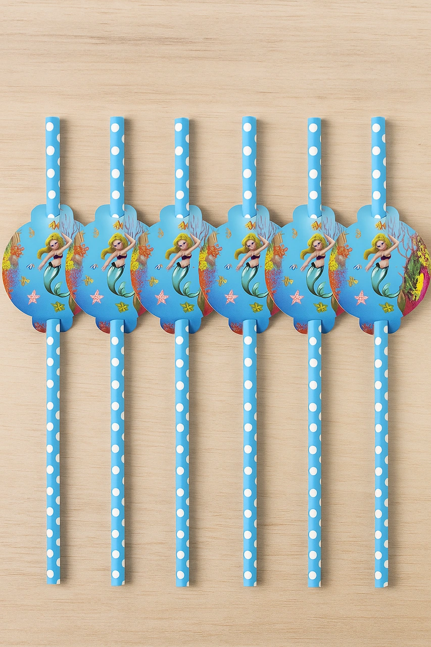 Pipet Deniz Kızı 6 Lı Paket Doğum Günü Eğlencesi +3