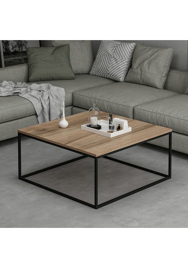 Loni Metal Ayaklı Orta Sehpa - Dore