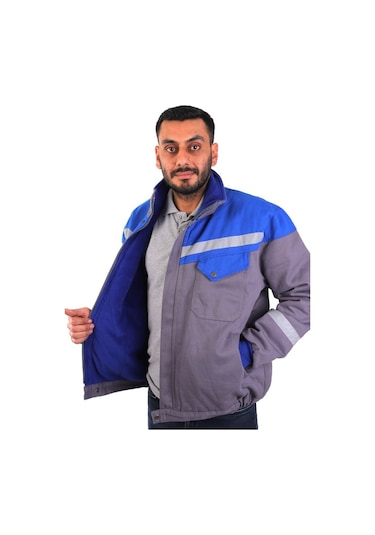Eser - 7-7 Gabardin Içi Polarlı Robalı Mont - Mavi Gri