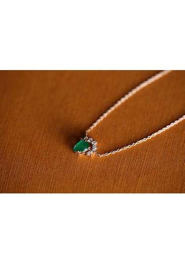 Reis Kuyumculuk T9290 Frida Emerald  Altın  Kolye