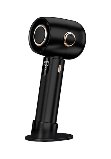 Maiyame Taşınabilir Şarjlı Mini Fan - 5 Hız Ayarlı, Düşük Sesli, Led Ekranlı Pembe/yeşil/beyaz/siyah Siyah