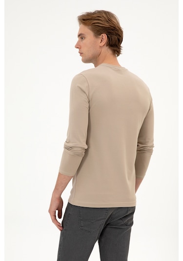 U.s. Polo Assn. Erkek Koyu Bej Sweatshirt 50313744-vr088 Koyu Bej