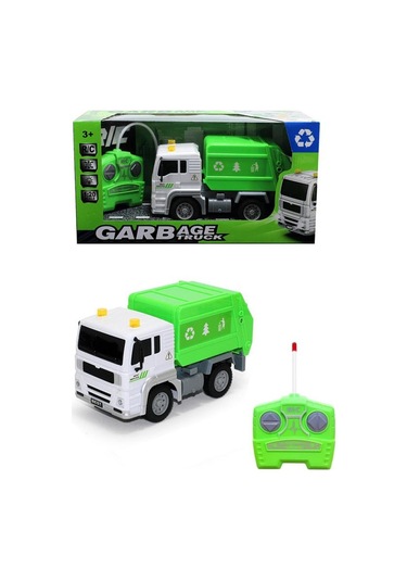 Pilli Işıklı Sesli Kumandalı Oyuncak Full Fonksiyon Araba İş Makinesi Çöp Kamyonu