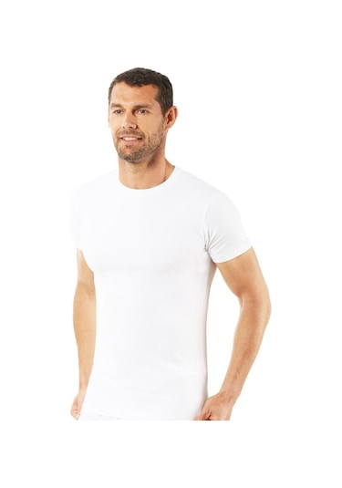 Özkan Erkek Ribana Kapalı Yaka Kısa Kol Atlet Fanila Tekli 0116