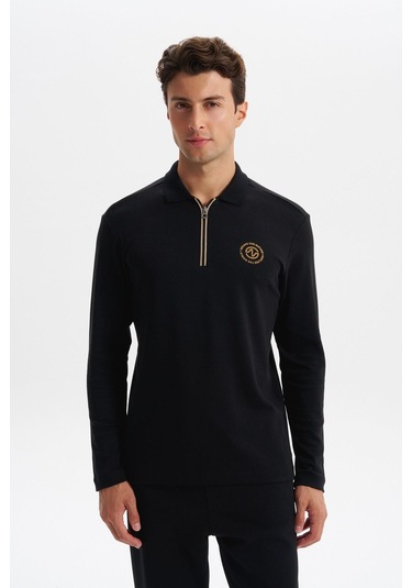 Arma Erkek Slim Fit Fermuarlı Polo Yaka Sweatshirt İnce Modal Pamuk Elastan Karışımlı Örme İnterlok Kumaş K30554989102 Siyah Arma Erkek Slim Fit Fermuarlı Polo Yaka Sweatshirt İnce Modal Pamuk Elastan Karışımlı Örme İnterlok Kumaş K30554989102 Siyah