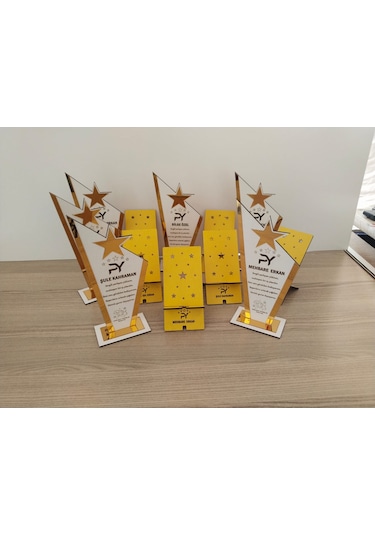 Hediyelik Plaket İş Arkadaşlarına / Çalışanlarına / V.b. Altın - Beyaz