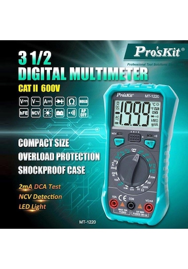 Proskit Mt-1220 Dijital Multimetre Ölçü Aleti