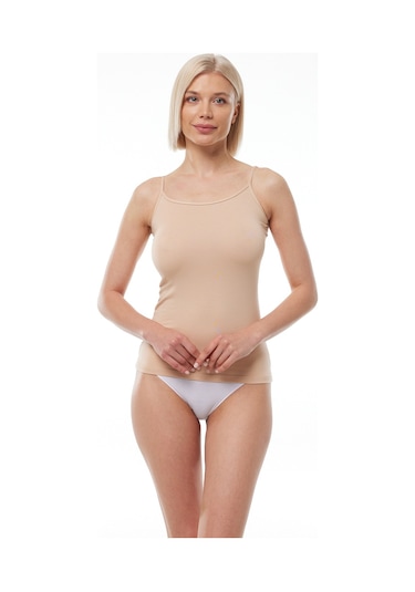 Malabadi Kadın Ayarlanabilir Ip Askılı Atlet Modal Atlet 140 - Ten Rengi