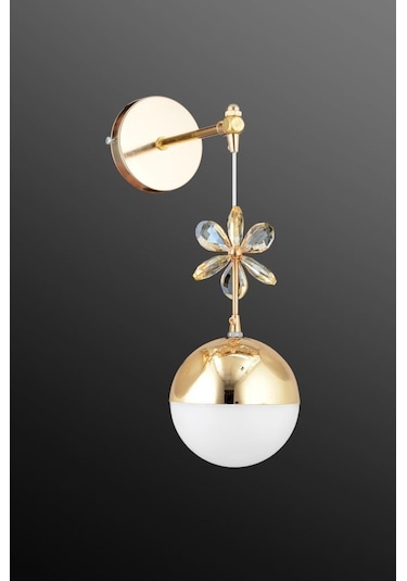İstanbul Avize Kelebek Tekli Gold Ledli Aplik Altın