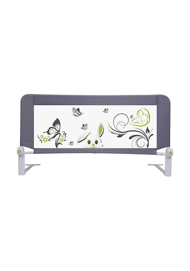 Portatif Katlanır Yatak Bariyeri Gri