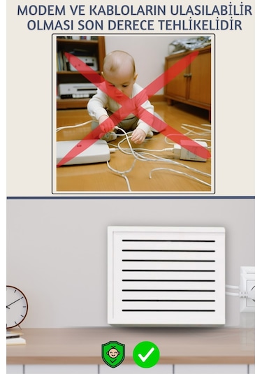 Modem Saklama Kutusu Rafı