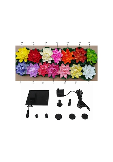 Cps30-0712a Güneş Fıskiyesi Yüzen Görünümler Bahçe Havuz Suyu Sahnesi