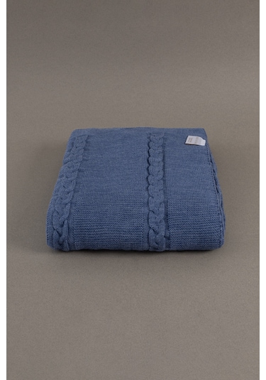 Trenza İndigo Çift Kişilik Battaniye 200x220 15040 Indigo