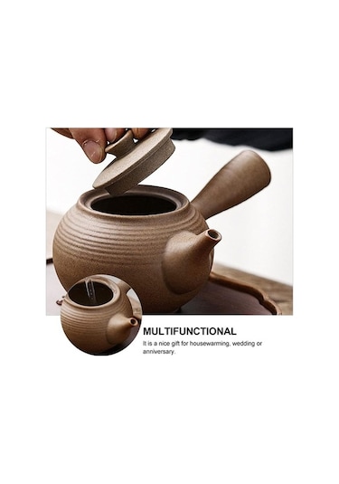 Ulzyvf Yaki Tokoname Tarafı Sevgilisi Klasik Kili Japon Isıtıcısı, Evde Çay Keyfi İçin Pratik Filtreli Çaydanlık, Altın Renkli ALtın