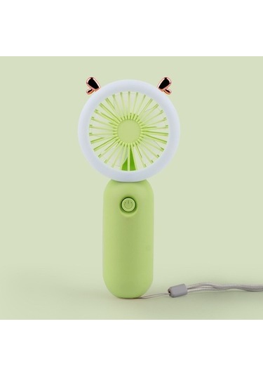 Hainan Shenda Usb Şarj Edilebilir Gece Lambası Özellikli Üç Hız Seviyeli Fan - Yeşil Euhyy1 Yeşil