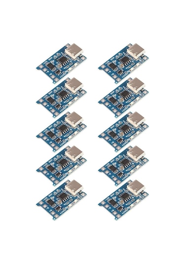 Tp4056 Type-c 1s 3.7v Lipo, Li-ion Pil Bms Korumalı Şarj Devresi - 10 Adet