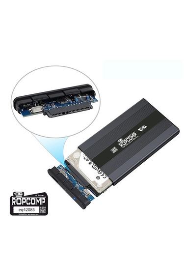 Ropcomp 2.5" Usb 2.0 Sata Harici Hdd Kutusu Type-c Dönüştürücülü