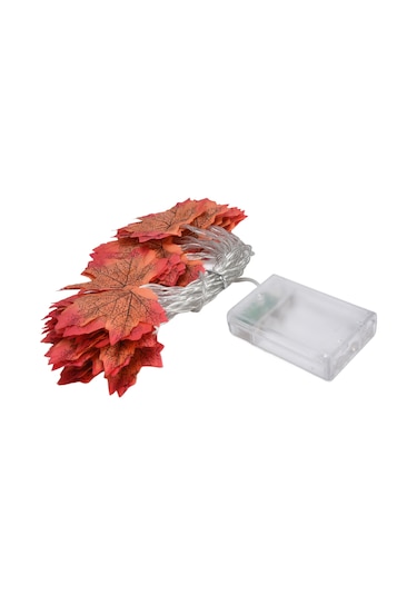 Skycity 3m 20 Led Islak Lastik Akçaağaç Yapraklı Işık Zinciri, 2 Işık Modu Sürekli Ve Titrek , Isınma Işığı, Ev Bahçe Dekorasyonu, Akü İle Çalışır Akü Dahil Değil Diğer