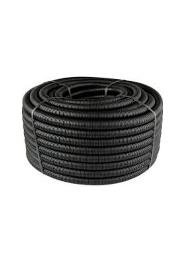 Mutlusan 14 Q Siyah Plastik Spiral Boru, 100 Metre