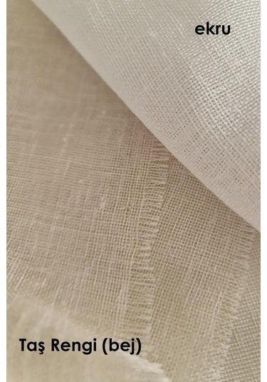 Fırfırlı Tül Perde Tek Kanat Romantik Volanlı Bağlamalı Ekru