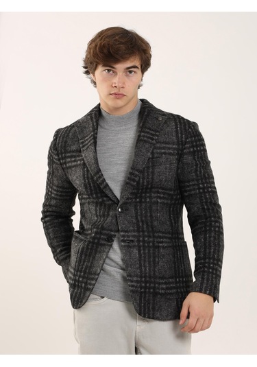 Dufy Siyah Erkek Slim Fit Mono Yaka Ceket - 94240 Siyah