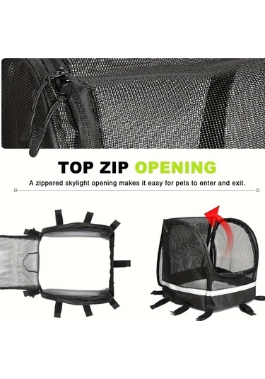 Brightnova Siyah Evcil Hayvan Bisiklet Sepeti Koruması Nefes Alabilir Emniyet Filesi