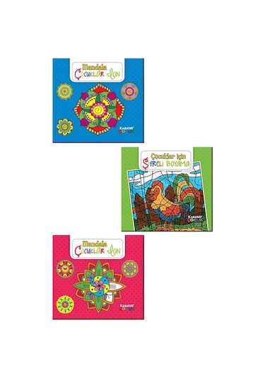 Karatay Yayınları Mandala Çocuklar İçin Boyama Kitabı 3 Adet