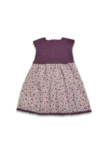 Uretti - Çiğdem 1390 - Örgü Kumaş Elbise - Mor