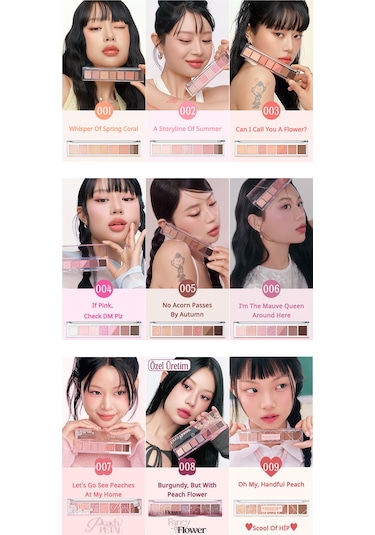 Pigmentli, 5 Farklı Dokulu Far Paleti Perıpera All Take Mood Palette 003 Can I Call You A Flower 003