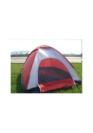 4 Kişilik Kolay Kurulumlu Kamp Çadırı Beyaz - Kırmızı