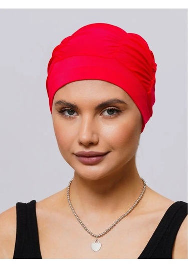 Topichome Havuz İçin Kumaş Yüzme Bonesi 165978547 Kırmızı