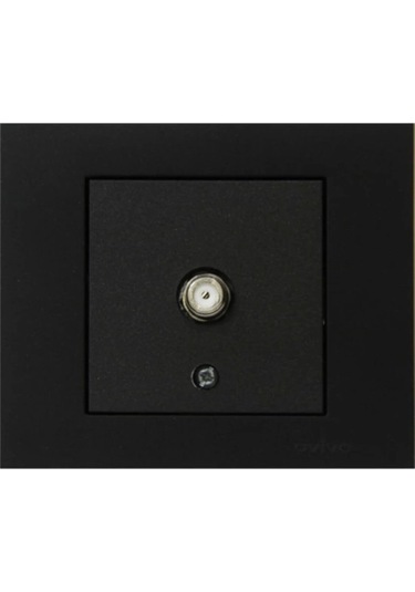 20 Adet Ovivo Grano Siyah Uydu Tv Prizi F Konnektör Çerçeve Dahildir 20'li