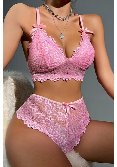 For Dreams 8455 Dantel Bralet Sütyen Takım 001