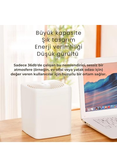 Polham 3 Litre Ultrasonik Hava Nemlendirici, Buhar Makinası Sprey, Koku Eklenebilir Çift Püskürtmeli Nemlendirici