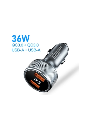 Asometech 54w Usb Araç Şarj Cihazı Qc Pd3.0 Hızlı Şarj İphone Uyumlu Xiaomi Samsung Huawei İçin Chdistribütör Garantili