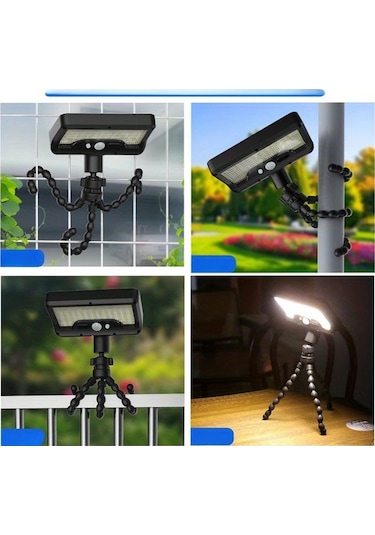 Xuweiwei 1 Adet Beyaz Işık Güneş Duvar Lambası 1500lm Açık Hava 3 Mod 12 Saat Bahçe Çit Yol Beyaz Işık