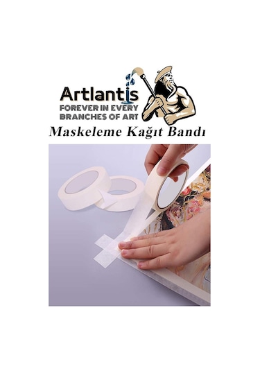 Maskeleme Bandı Kağıt Bant 9 Mm 25 Metre 3 Adet Boya Bantı Maskeleme Kağıt Bant Duvar Yağlı Boya Badana